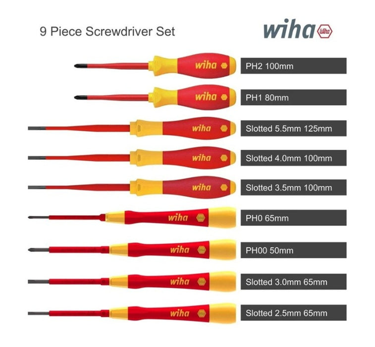 Screwdriver Set 9pc SoftFinish/Picofinish 1000V