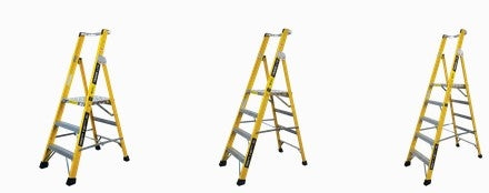 Tradelite Platform Ladder 3 Step 0.87m 150kg Fibreglass