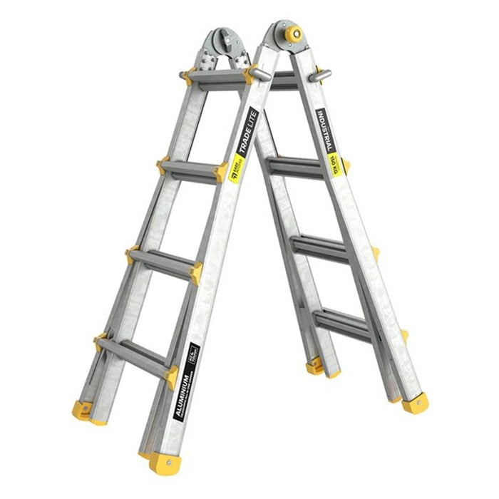 Tradelite Telescopic All-in-One 4 Step Ladder 150kg