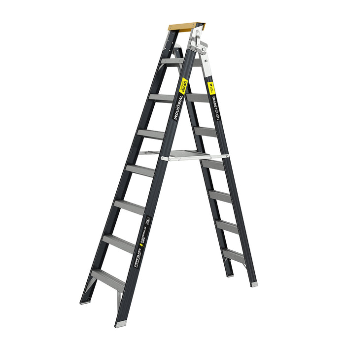 Easy Trade Ladder Step/Ext Fibreglass 2.4-4.5m 150kg