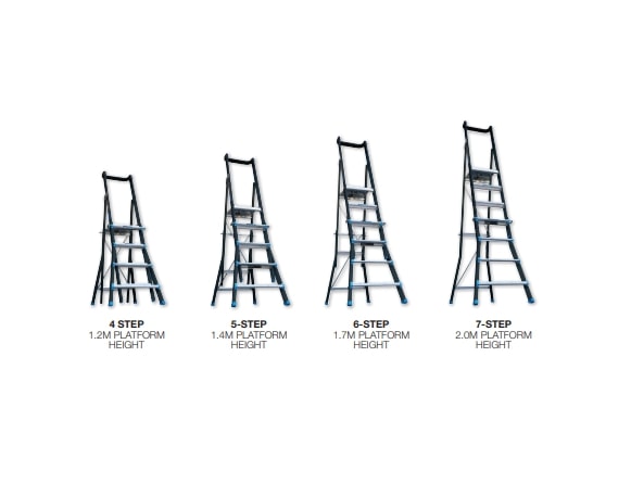 Platform Ladder 3-5 Step Telescopic Fiberglass