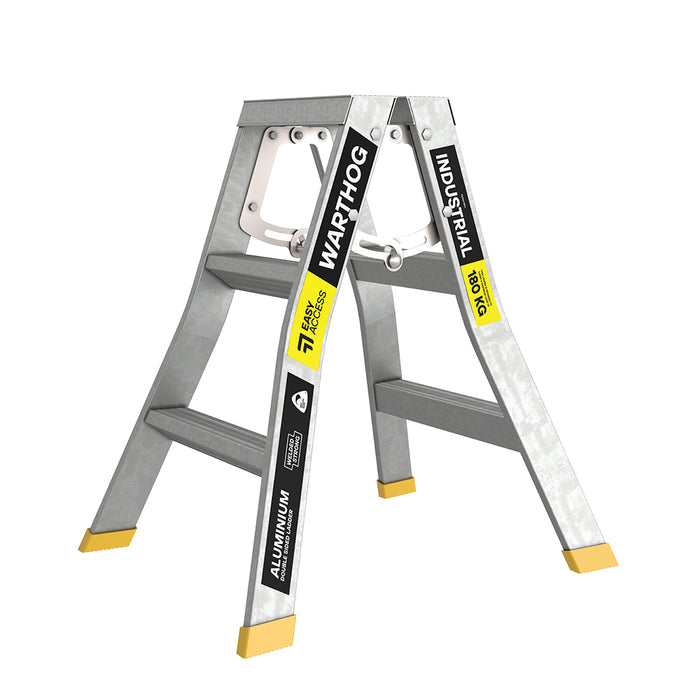 Warthog Double Sided Ladder 3 Step 0.9m 180kg
