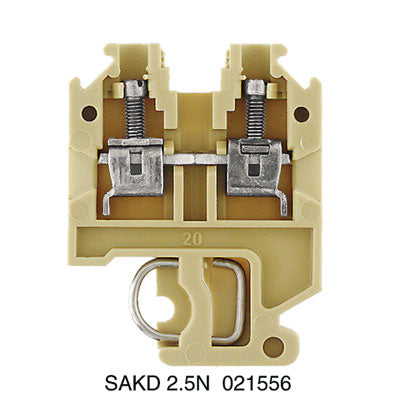 SAKD2.5N/32 Screw Terminal 2.5mm G Rail Polyamide