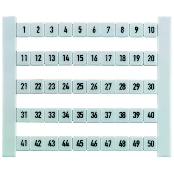 DEKAFIX6 Term Markers Horizontal 1 - 50 (Card 50)
