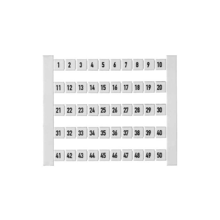 DEKAFIX5 Term Markers Horizontal 1 - 50 (Card 50)