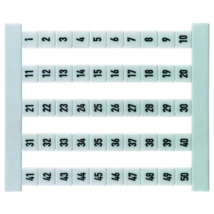 DEKAFIX DEK5 Term Markers Vertical 1 - 50 (Card 50)