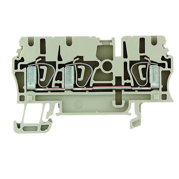 ZDU 2.5mm Clamp Terminal 2.5mm Beige 2in 1out
