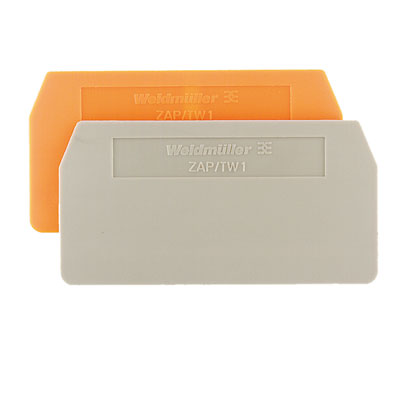ZAP/TW1 Partition End Plate for ZDU2.5 Orange