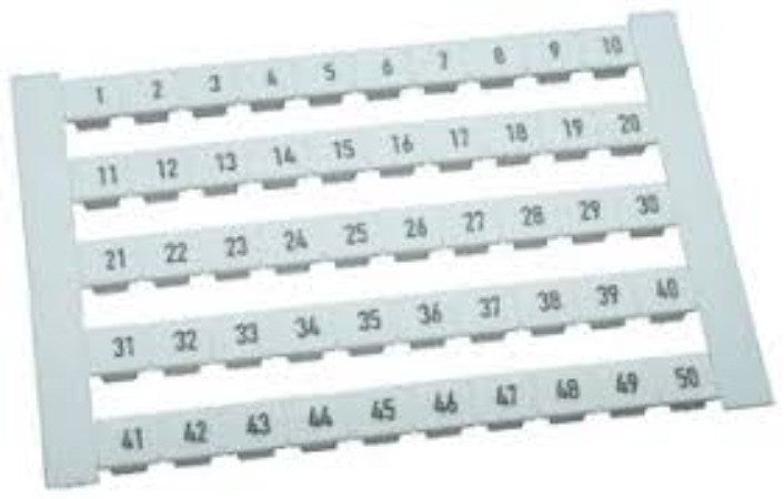 DEKAFIX6 Term Markers Unprinted (Card 50)