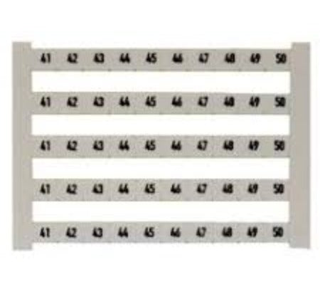 DEKAFIX DEK6 Term Markers Vertical 1 - 50 (Card 50)