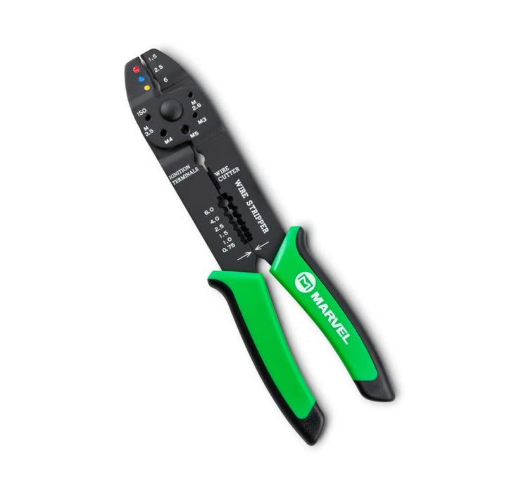 Crimp Tool Combo Stripper Cutter 0.75-6mm Green handle