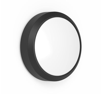 Bulkhead LED Round 300mm Multi-Watt 3CCT Black IP66