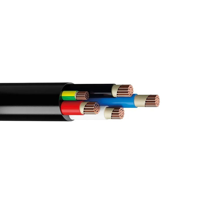 Cable 16mm 4c + 6mm E Circular TPS Black Sheath (250m Drum)