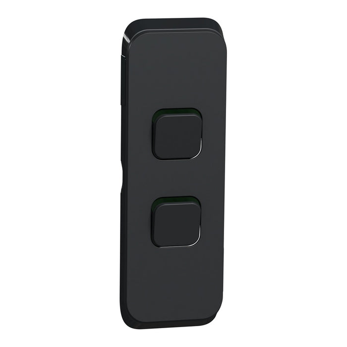 Iconic Cover Plate Skin Double Architrave Black