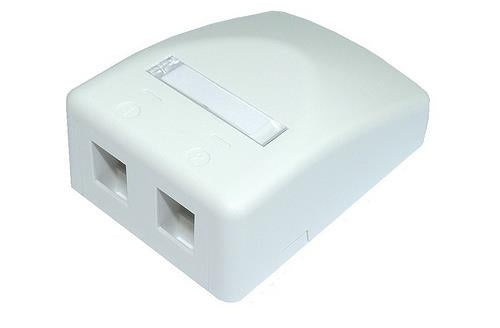 Surface Mount Module 2Port Unloaded White