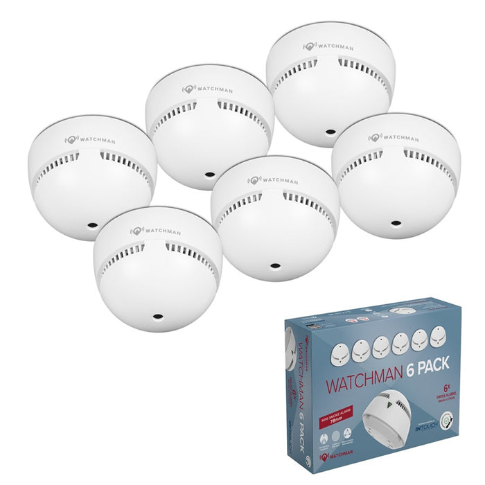 Watchman Smoke Alarm 10Yr Interconnected (6 pack)