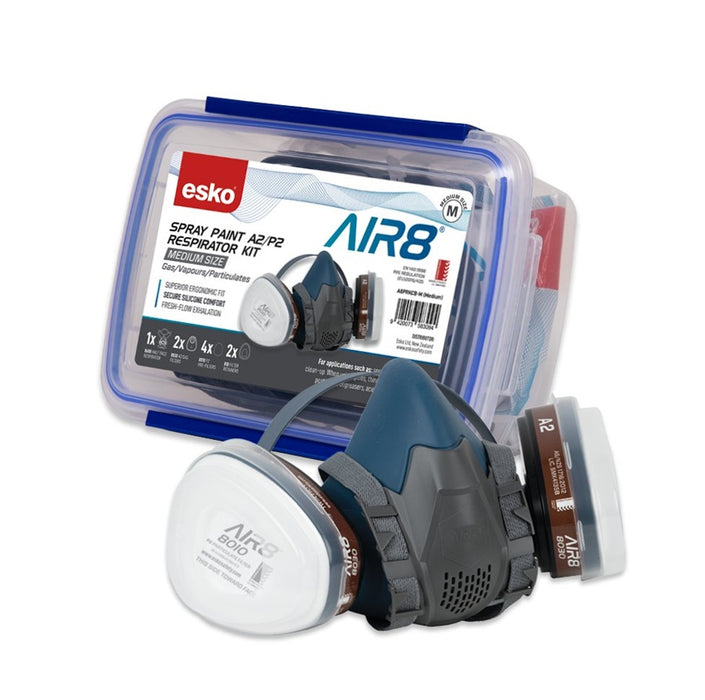 AIR8 Spray Paint Dust Respirator Medium Clipbox Kit