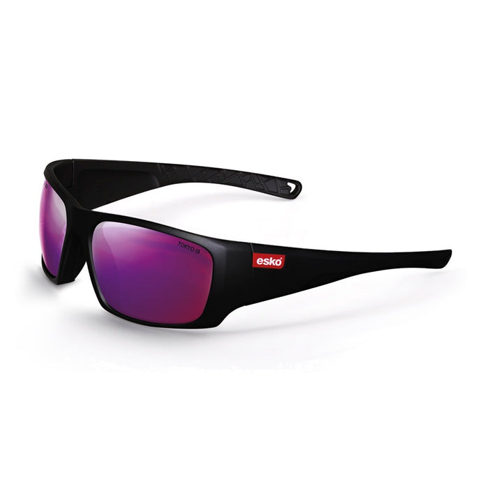 Tokyo Destination Safety Glasses Black/ Lilac Mirror Lens