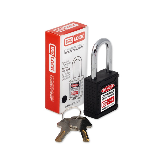 Lockout Padlock Keyed Alike Black