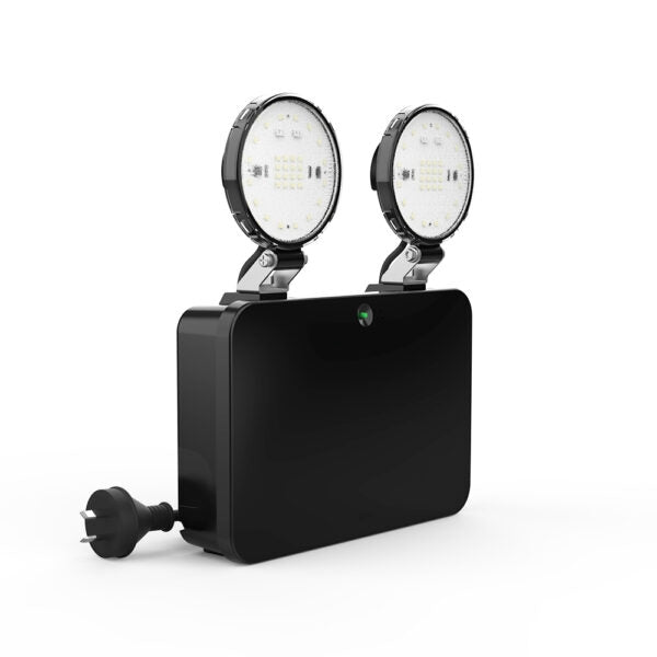 Twinspot Duo Core Emergency Light Weatherproof Black