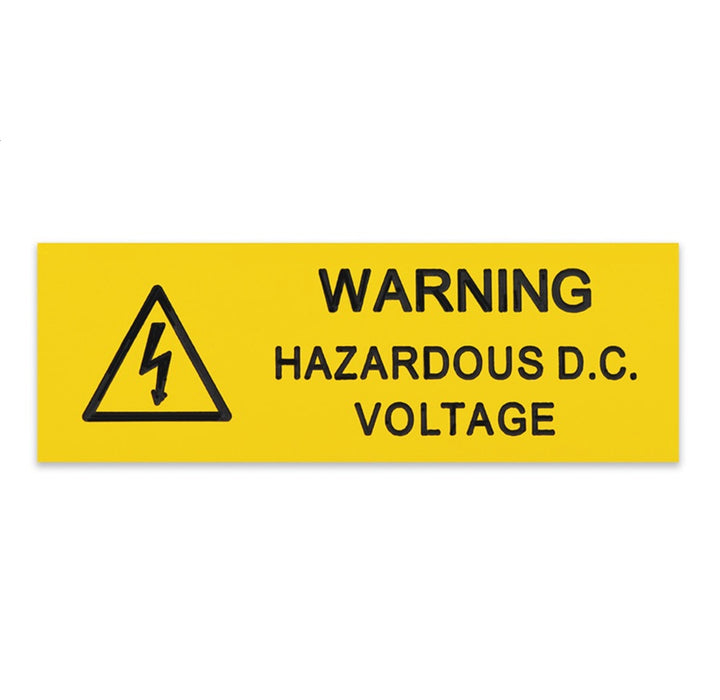 Solar Label - Warning Hazardous DC Voltage