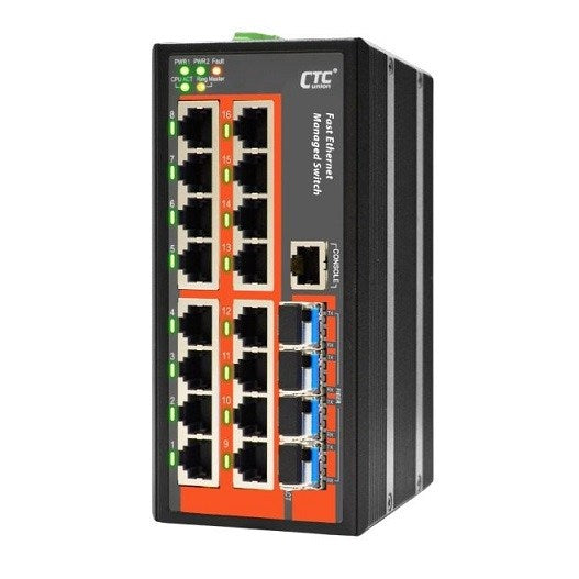 Union Ethernet Sw Managed 20P 16x UTP 4x SFP -10-60Deg