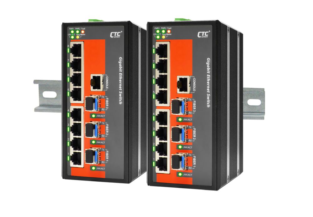 Union Ethernet Sw Managed 11P Gb 8x UTP 3x SFP -40-75Deg