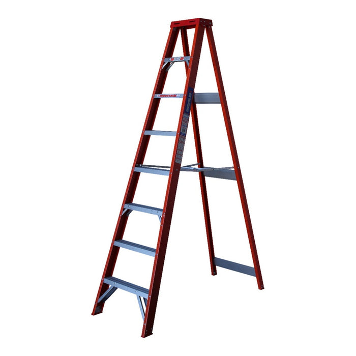 Tradesman Step Ladder F/Glass Sgl Sided 2.4m 120kg