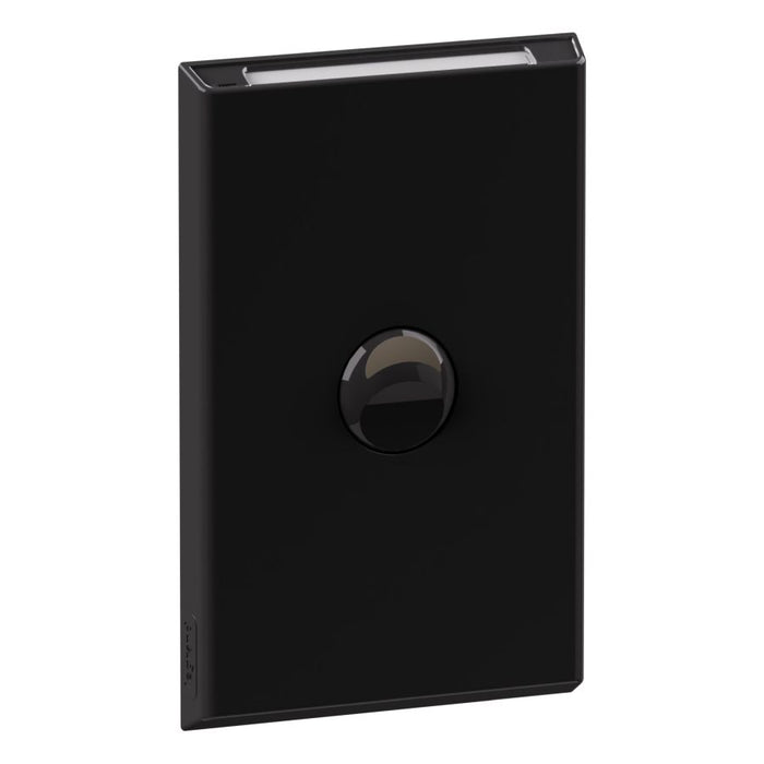 Inspyra Switch Sgl 40A 1P w/Label Holder Gloss Black