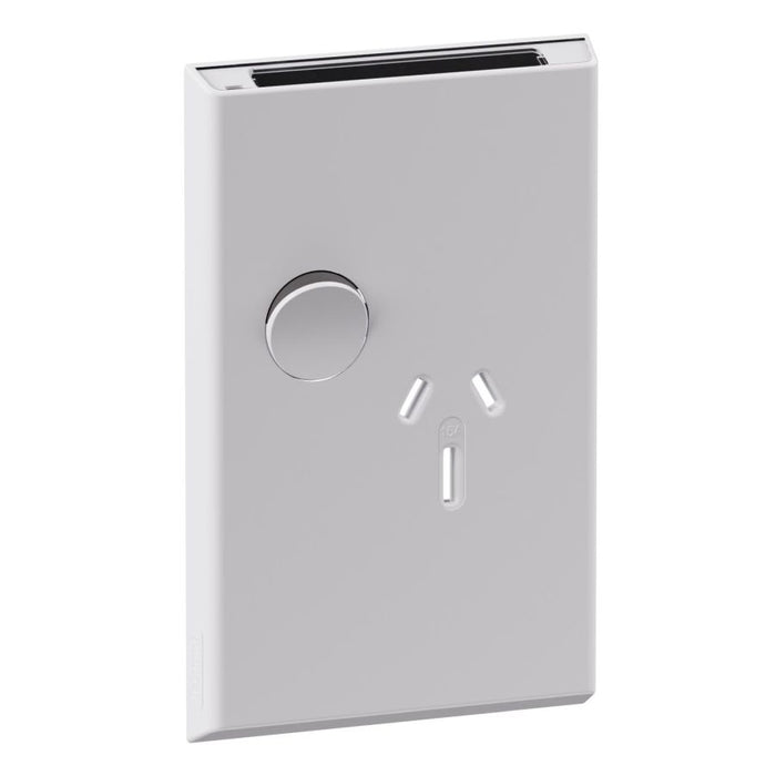 Inspyra Coverplate for Sw Skt Sgl 15A Label Holder Gloss Wh