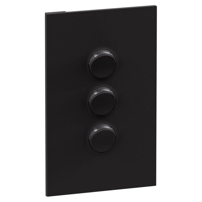 Inspyra Switch Triple Vertical 10A/10AX Matte Black