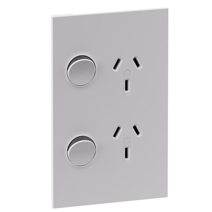 Inspyra Sw Socket Double 10A Vertical Matte White