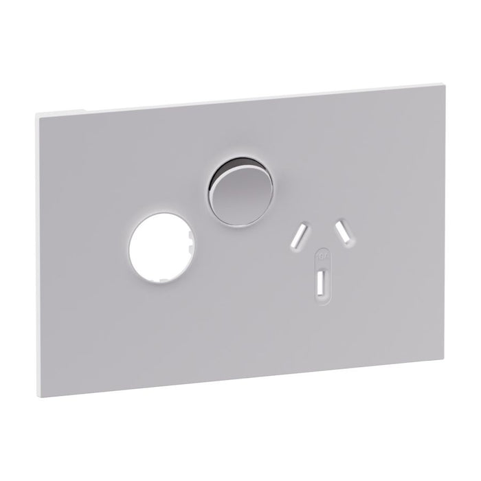 Inspyra Coverplate for Sw Skt Sgl 10A Hor Matte Wh Xtra Hole