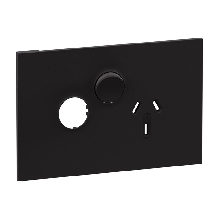 Inspyra Coverplate for Sw Skt Sgl 10A Hor Matte Wh Xtra Hole