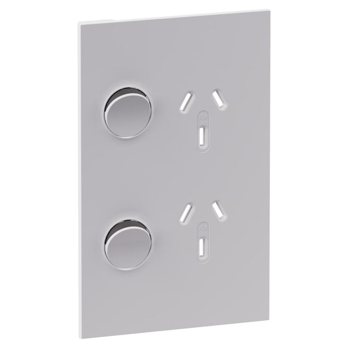 Inspyra Coverplate for Sw Socket Dbl 10A Vert Matte White