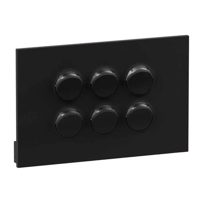 Inspyra Grid & Coverplate 6Gang Matte Black