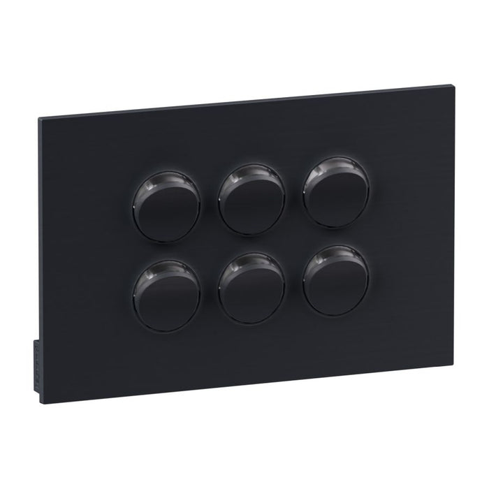 Inspyra Grid & Coverplate 6Gang Matte Grey