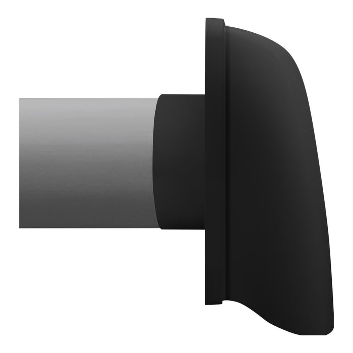 Chateau Rigid Through Wall Kit 125mm Black