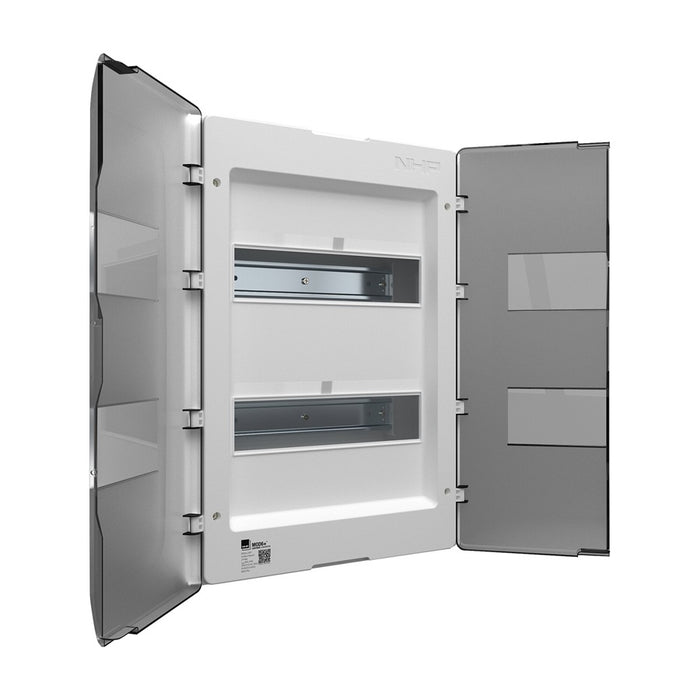 MOD6+ Lightning Switchboard 24-Way Surface Transparent Door