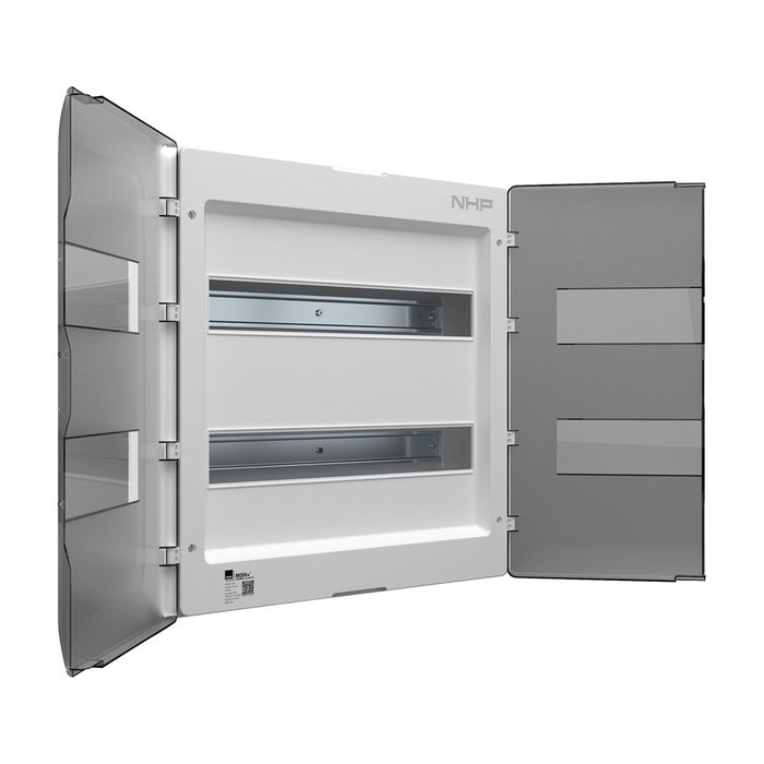 MOD6+ Lightning Switchboard 36-Way Surface Transparent Door