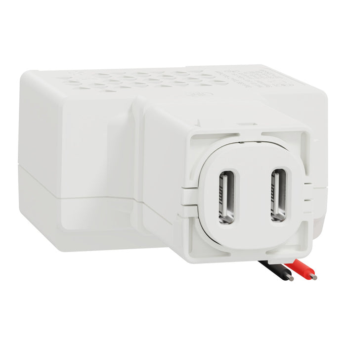 Dual USB-C Mech 65W White