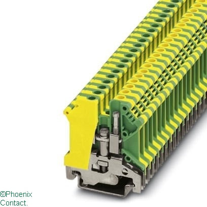 USLKG 5 Terminal Earth 4mm Green-Yellow