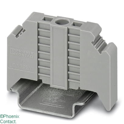 E/NS 35 N End Stop UK5 Heavy Duty Grey