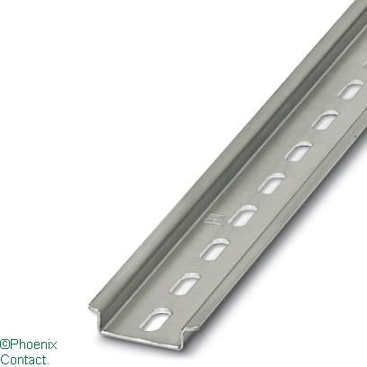 NS 35/7 Din Terminal Rail Punched 2m