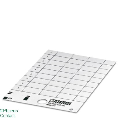 US-EMP (27X15) Snap-in Markers Card White for Marker Carrier