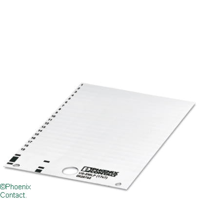 US-EMLP (17X7) Plastic Label Stick On Adhesive Card White