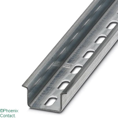 NS 35/15 Din Terminal Rail Galvanised Punched 2m