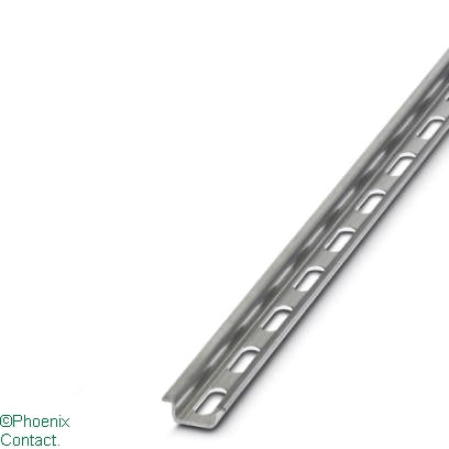 NS 15 DIN Terminal Rail Punched Aluminum 2m