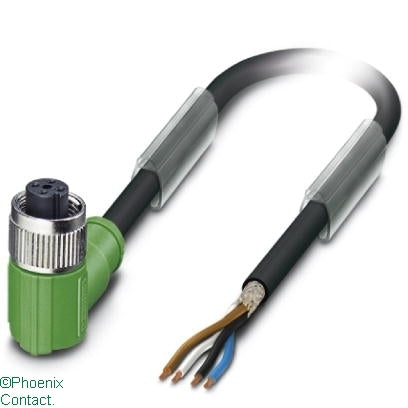 SAC-4P-5.0-PUR/M 12FR SHM12 Lead 4Pin Angled Screened 10m