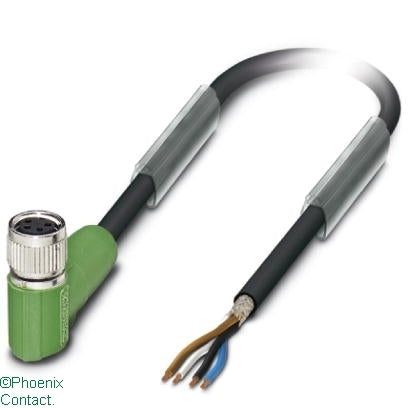 SAC-4P-10.0-PUR/M 8FR SHM8 Lead 4Pin Angled Screened 10m